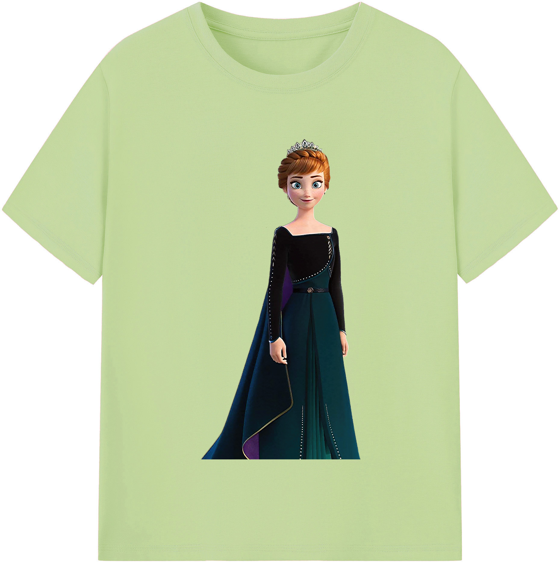 （画像用） アナと雪の女王 アンナ エルサ Frozen Anna Elsa 綿100％半袖Tシャツ（フロントプリント）